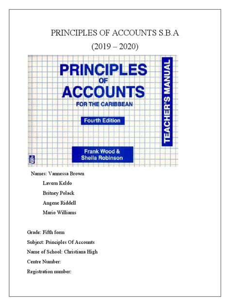 Principles Of Accounts Sba Pdf Survey Methodology Employment