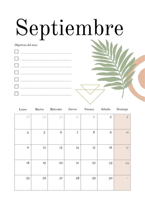 Plantilla Calendario Mensual Boho Minimalista Nude Templates By