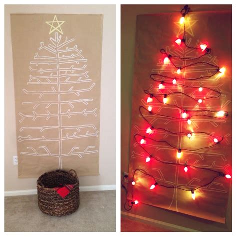 My Diy Christmas Tree My Apartment Is Way More Cozy Now Kraft Paper
