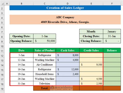 How To Create Sales And Purchase Ledger In Excel Exceldemy