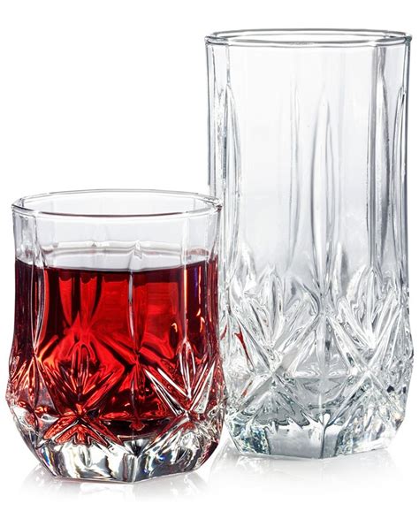 Luminarc Brighton 16 Pc Glassware Set And Reviews Glassware And Drinkware Dining Macy S
