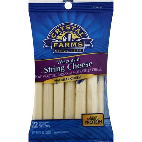 Crystal Farms String Cheese Wisconsin String Curds And Snack Cheeses