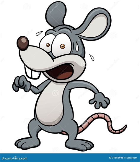 Cartoon Rat Scared Stock Vector Illustration Of Funny 31653948