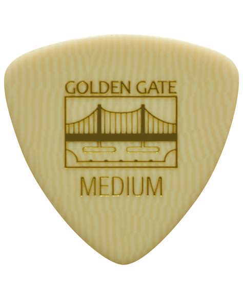 Golden Gate Mp 401 Deluxe Flat Pick Large Triangle Medium Ivoroid Dozen Saga Music