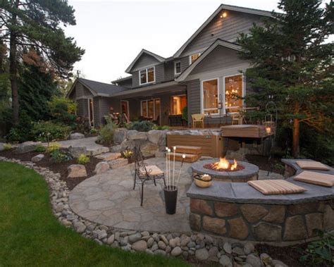 Hot Tub And Firepit Patio Design Ideas Remodels And Photos Houzz