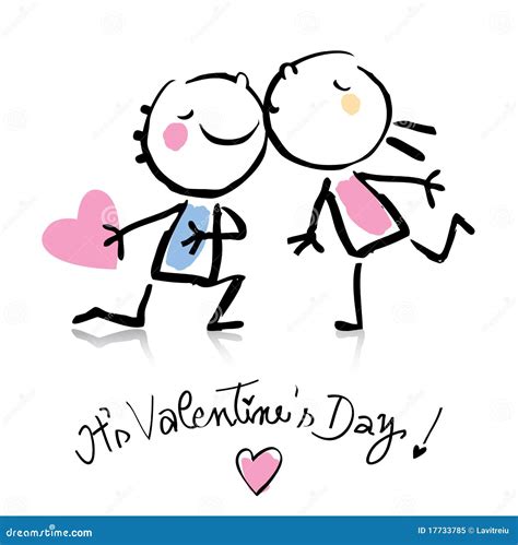Valentines Day Cartoon Royalty Free Stock Photo Image 17733785