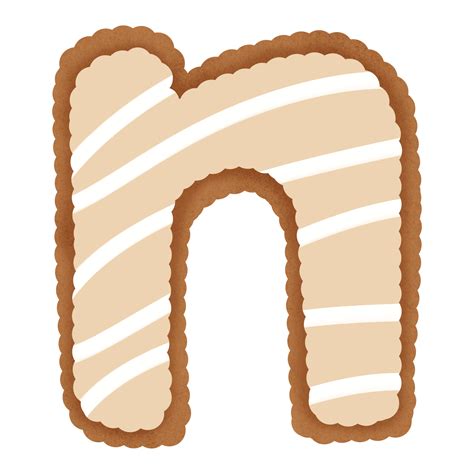 Hand Drawn Gingerbread Alphabet 34722790 Png