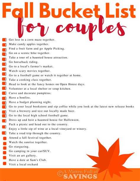 Discover 30 New Fall Bucket List Ideas That Will Change Your Date Night