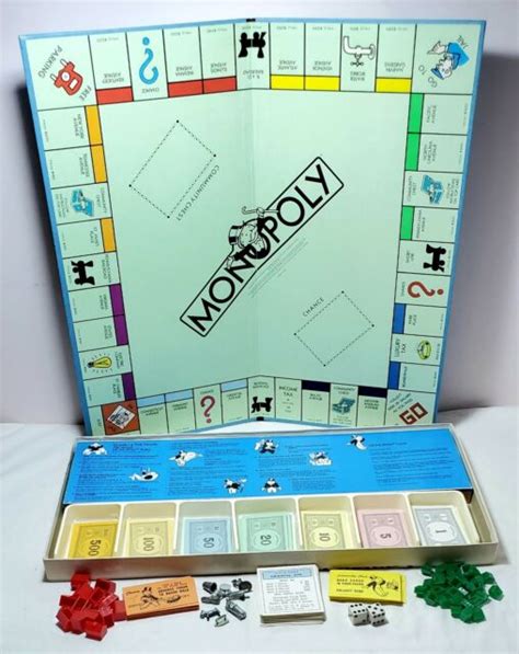 Vintage 1985 Monopoly Board Game Parker Brothers Classic Original No