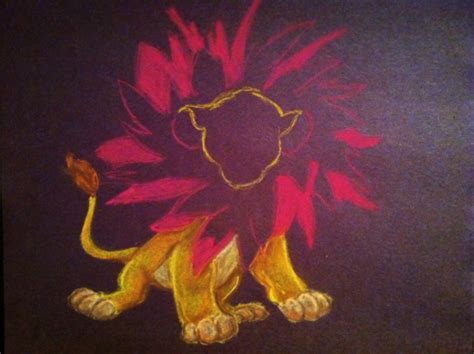 I Just Cant Wait To Be King Chalk Drawing Lion King Art Lion