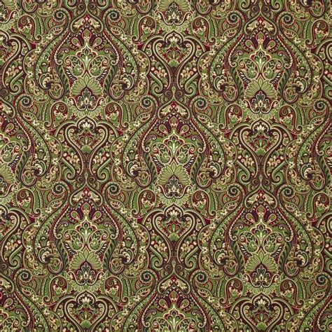 Victorian Curtain And Upholstery Fabric Victoriana Paisley Autumn