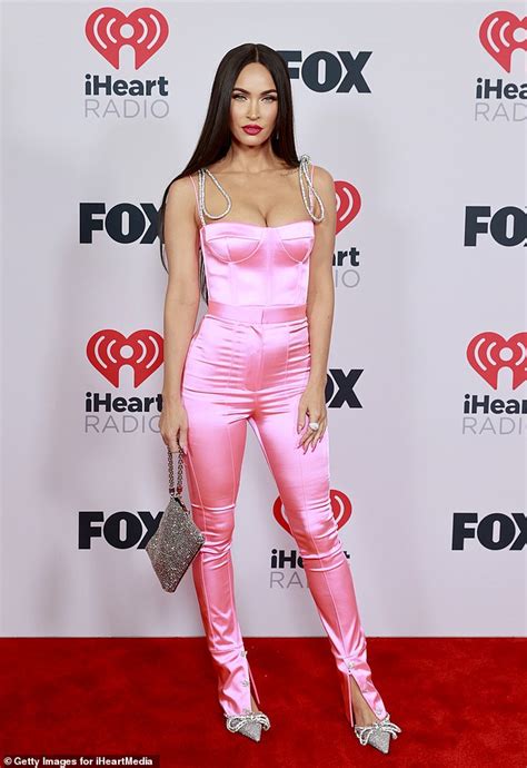 Megan Fox Stuns In A Plunging Pink Jumpsuit At The 2021 Iheartradio