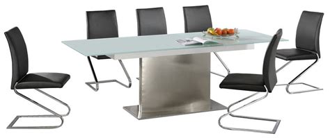 Shop now for our low price guarantee and expert service. Large extending frosted glass dining table & 6 chairs ...