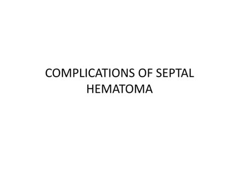 Clinical Procedures Septalauricular Hematoma