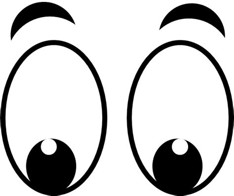 Eyes Black And White A Black And White Cartoon Eye Clipart Wikiclipart