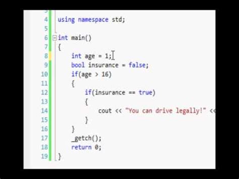 @chris this is very basic c++ program that i'm making for school. Visual C++ 2010 Tutorial 18 - Nesting If Statements - YouTube