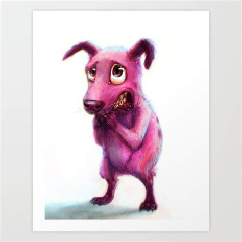Courage The Cowardly Dog Art Print By Cinemamind Society6