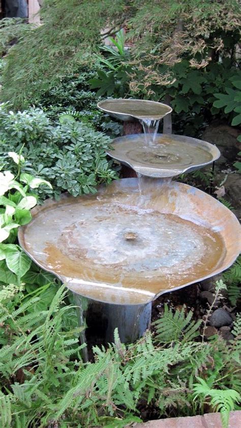 40 Relaxing Indoor Fountain Ideas - Bored Art | Bird bath garden