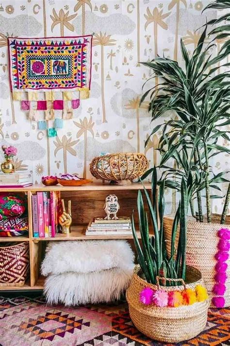 So contemporary design is not to be confused with contemporary decoration. plante déco chambre boho chic idée style ethnique | Home ...