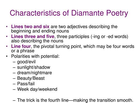 Ppt Diamante Poetry Powerpoint Presentation Free Download Id6397634