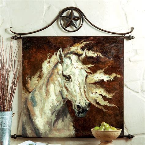 White Horse Oil Painting Wall Hanging Horse Oil Painting Canvas Wall