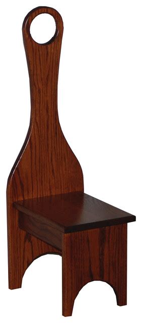 Amish Made Tall Handle Oak Step Stool Traditional Ladders And Step