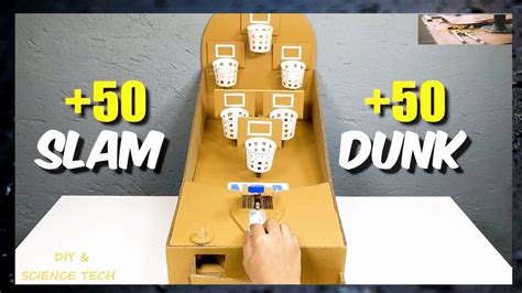 How To Make Nba Basketball Slam Dunk Arcade Board Game From Cardboard