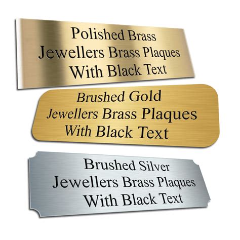 Reviews Jewellers Brass Plaques With Self Adhesive Backing