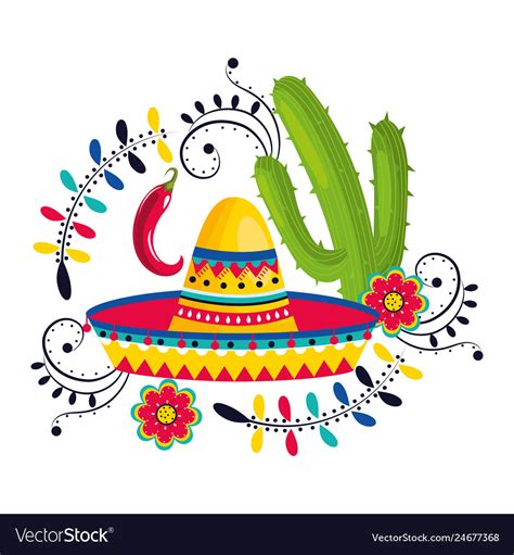 Mexican Culture Mexico Cartoon Royalty Free Vector Image