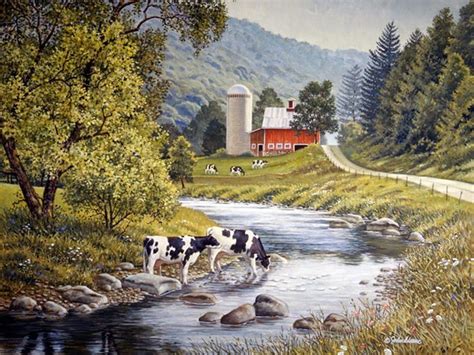 Touching Hearts John Sloane Paintings Farm Art Art Americana Art