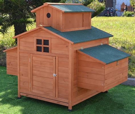 Large 63 Deluxe Solid Wood Hen Chicken Cage House Coop Huge W Ramp Nesting Box Build A