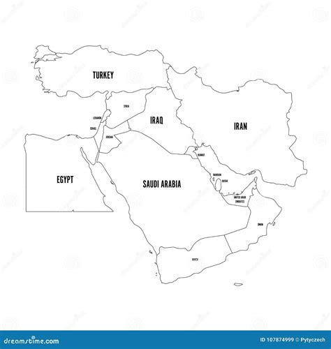 Outline Map Of Middle East Maping Resources