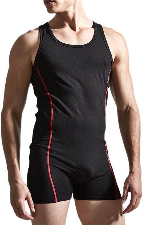 Sports And Outdoors Iwemek Men One Piece Cotton Brief Bodysuit Leotard Bodywear Wrestling Singlet