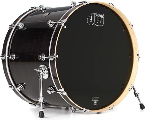 Dw Performance Series Bass Drum 18 X 24 Inch Ebony Stain Lacquer
