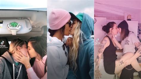 Beautiful Wlw Lesbians Kiss Tiktoks Looking And Thinking About Her Youtube
