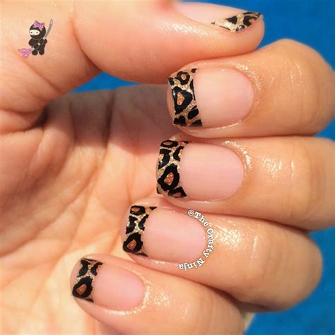 Leopard French Tip Nail Wrap The Crafty Ninja