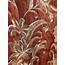 SWATCH 4” X 7”  Quilted Brocade Floral Upholstery Fabric Rust Brick
