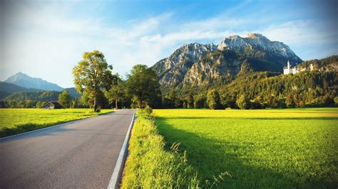 Wallpaper Sunlight Landscape Hill Nature Grass Sky Field Green