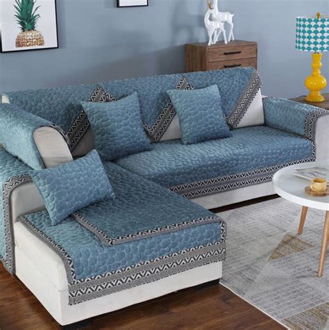Ad by raging bull, llc. Fyjafon 1 Piece Sofa Cover Chenille Sofa Towel Blue ...