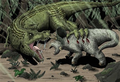 T Rex Vs Triceratops By Mikebunt On Deviantart