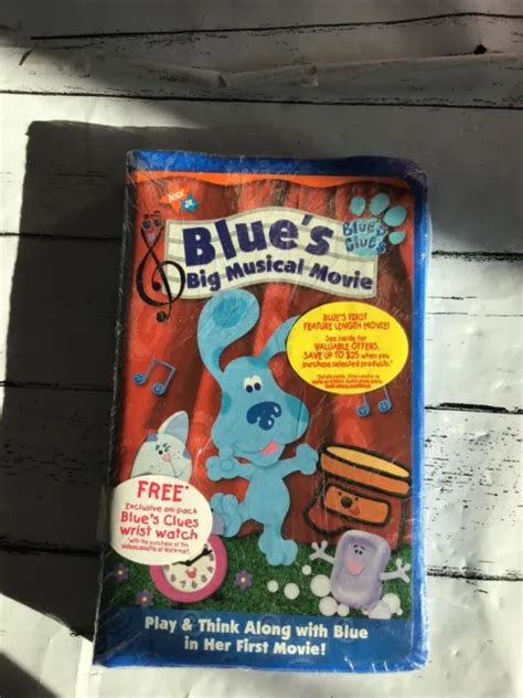 Blues Clues Big Musical Movie Vhs Tape Blues First Movie 2000 With