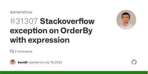 Stackoverflow Exception On Orderby With Expression Issue