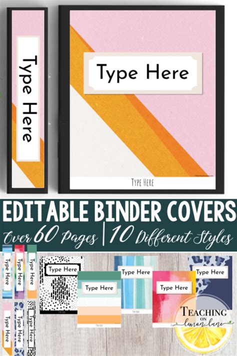 Organize Your Classroom Life With Editable Binder Covers Spines