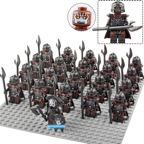 Lord Of The Rings Uruk Hai Shaman Army Lego Moc Minifigures Toys Set