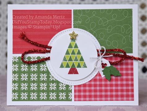 The first one has been made with some. Did You Stamp Today?: Quilted Christmas Tree - Stampin' Up ...
