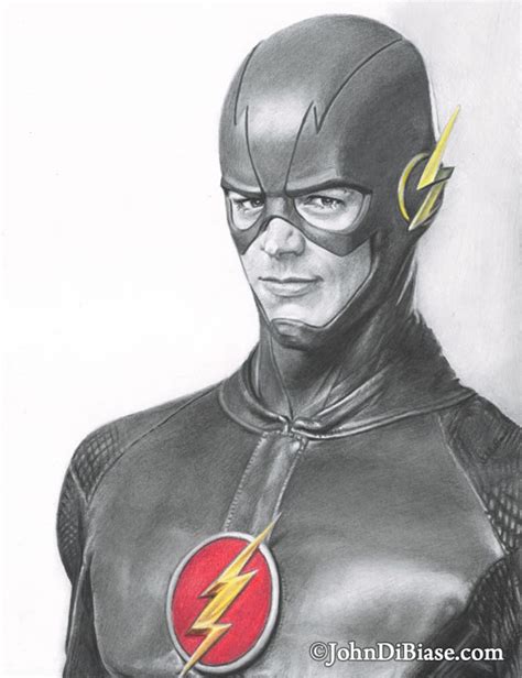 Drawing Print Of Grant Gustin As Barry Allen The Flash In Etsy
