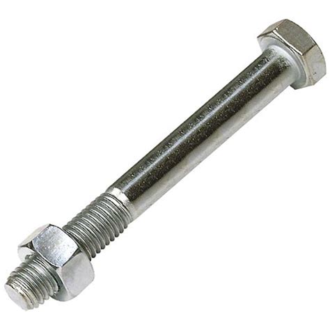 M12 X 100mm Plated High Tensile Bolt And Nut Pk 10