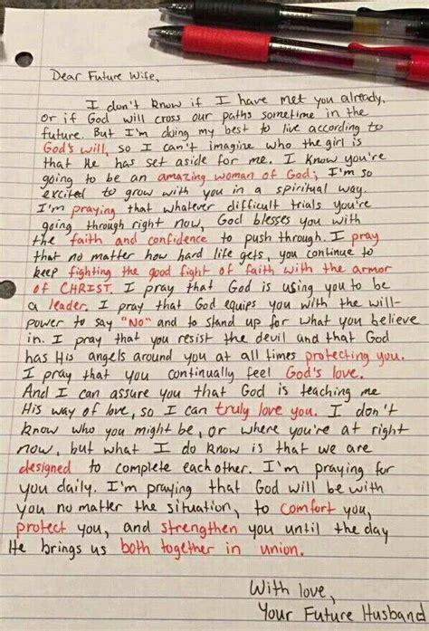 This Is Cute Future Wife Dear Future Love Letter For Husband