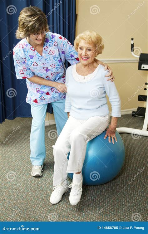 Physical Therapist Works With Senior Stock Image Image Of Healthcare Occupation 14858705