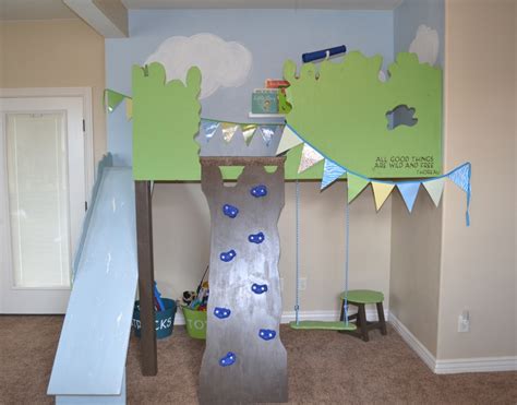 See more ideas about climbing wall, climbing, rock climbing. Remodelaholic | Build An Indoor Tree House With Slide and ...